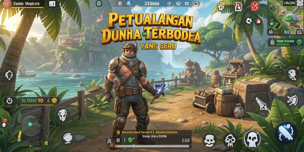 Gameplay seru dunia terbuka penuh petualangan di 333666.