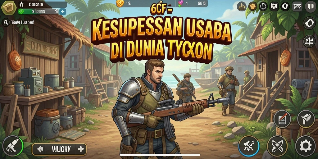 Tampilan gameplay 6CF yang menampilkan strategi manajerial dalam bisnis.