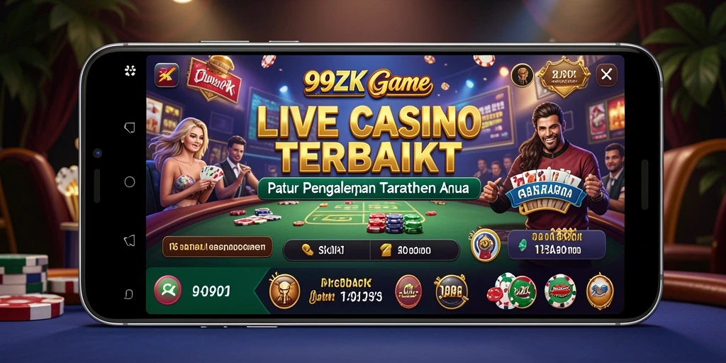 Tampilan gameplay Live Casino yang mendebarkan di 99ZK.
