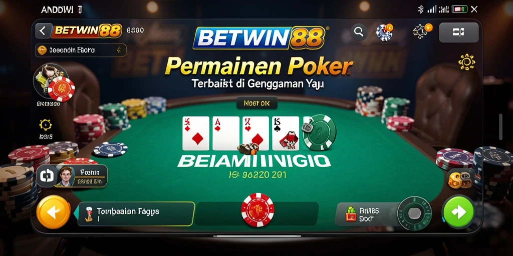 Screenshot BETWIN88 menunjukkan aksi seru dalam permainan poker.