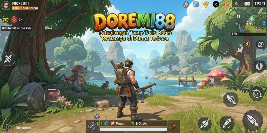 Tampilan gameplay DOREMI88 dengan dunia terbuka yang kaya.