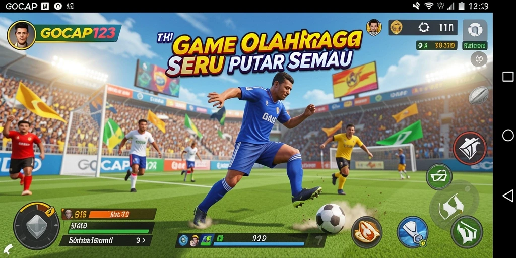 Tampilan gameplay seru GOCAP123 saat pertandingan olahraga berlangsung.