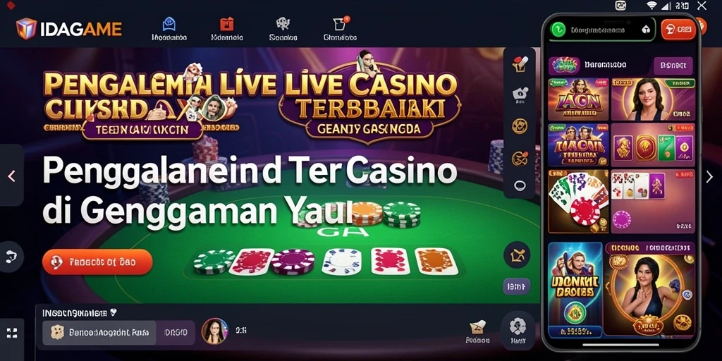Tampilan gameplay Live Casino yang memukau di IDAGAME.
