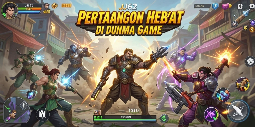 Screenshot gameplay JJ62 dengan aksi pertarungan seru.