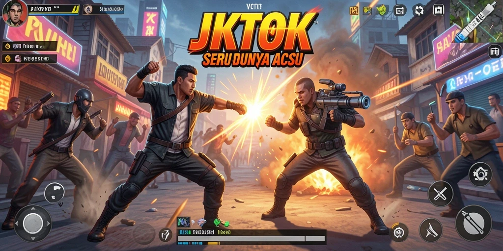 Tangkapan layar JKTOK menampilkan aksi pertarungan yang intens dan mendebarkan.