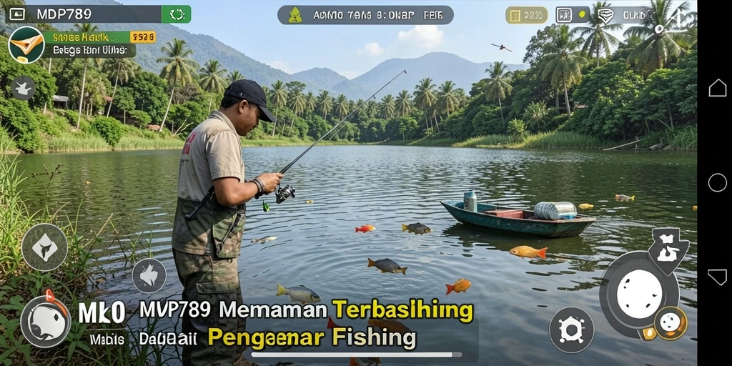 Tampilan gameplay MVP789 yang menampilkan aksi memancing seru dan menantang.