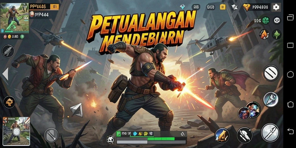 Gameplay PP444 yang mendebarkan dengan aksi yang intens.