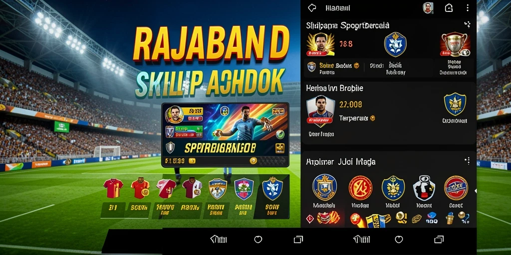 Tampilan menarik aplikasi RAJABANDOT dengan fitur sportsbook.