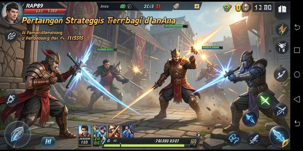 Screenshot menampilkan gameplay strategis yang dinamis dan menarik.
