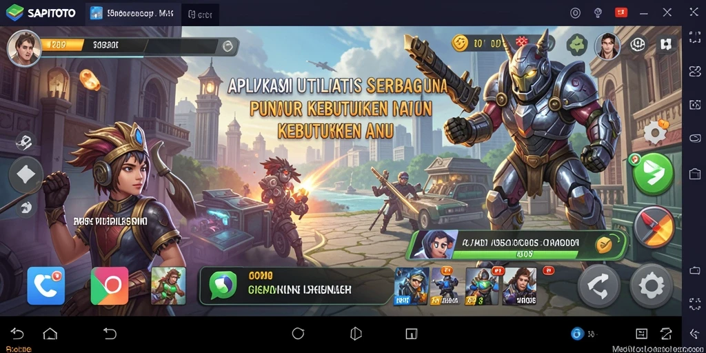 Tampilan utama SAPITOTO dengan berbagai fitur utilitas yang membantu pengguna.