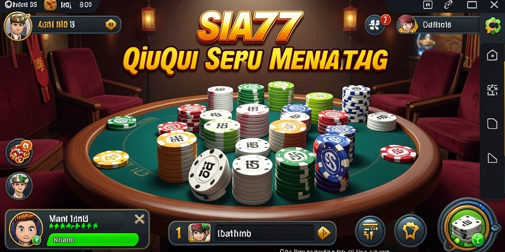 Tampilan gameplay QiuQiu yang seru dan mendebarkan.