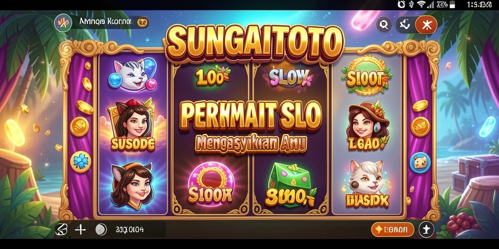 Tangkapan layar SUNGAITOTO menampilkan gameplay menarik mesin slot yang penuh warna.
