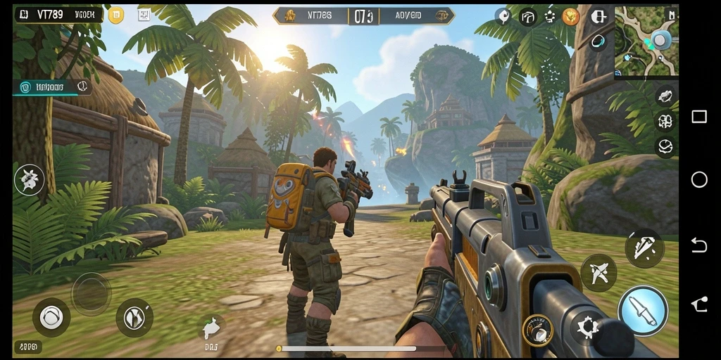 Screenshot utama VT789 menunjukkan pertempuran epik dalam gameplay TPS.
